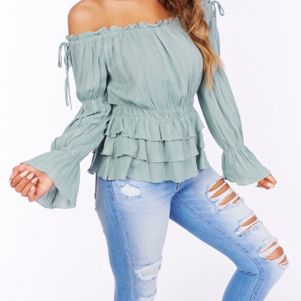 Tuscan Off the Shoulder Ruffled Top